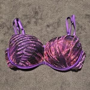 Victoria's Secret Vibrant Purple and Pink Bra 34c Very Sexy Push-up
